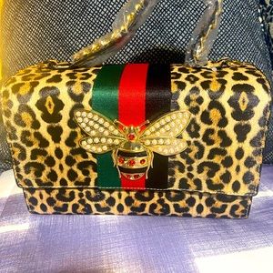 Leopard print tote and shoulder bag new without tags